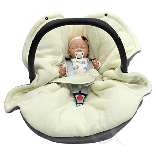 Cozy Polar Fleece Car Seat Cocoon Wrap - Cream