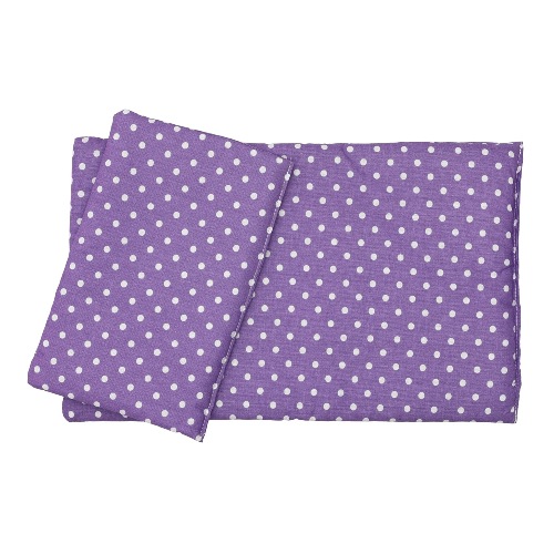 CuddlyZOO Reversible Dolls Teddy Bedding Set - Purple Dots