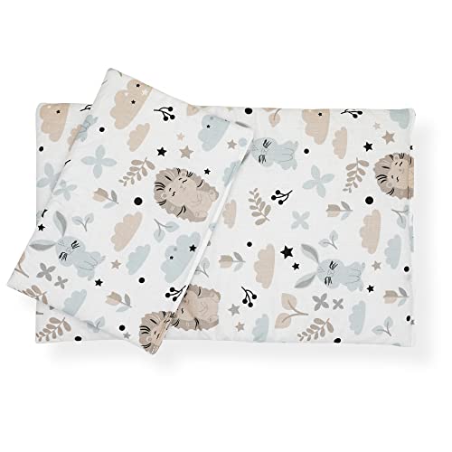 CuddlyZOO Reversible Dolls Teddy Bedding Set - Rabbit