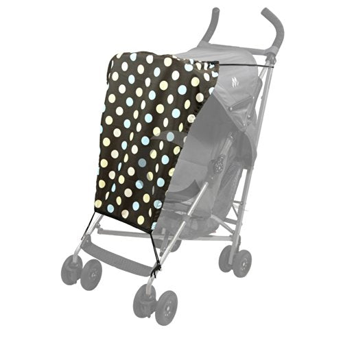 SPF 50+ Sun Sail: Ultimate Sunshade for Prams (Black Dots)