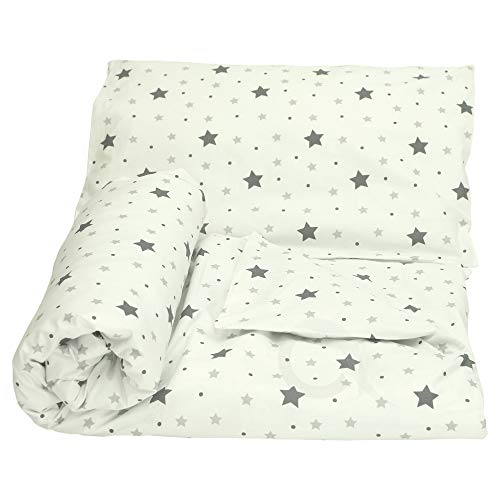 Olobaby Cot Duvet Cover and Pillowcase Set - Varied Stars