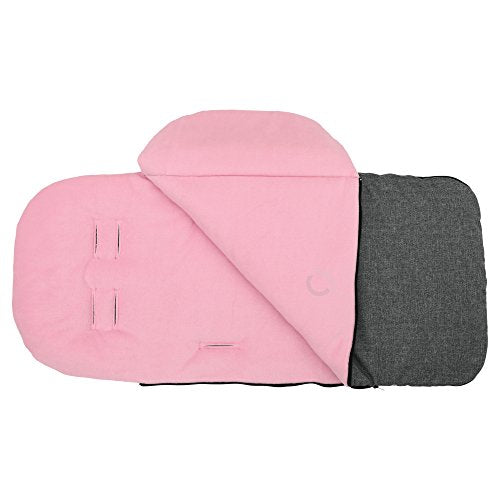 Premium Stroller Large Luxury Footmuff (Pink Fleece)