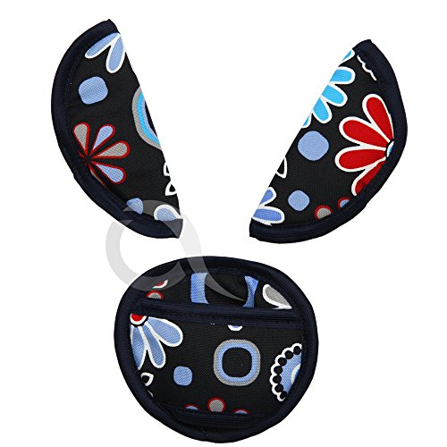 Oval Comfort Olobaby Belt Pads (Navy Flowers)