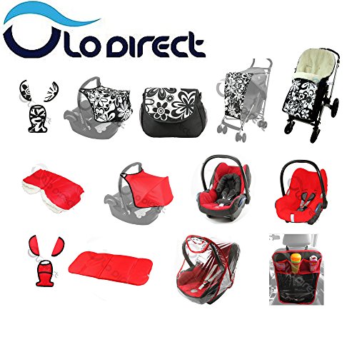 BELTS PADS SHOULDER STRAP AND CROTCH COVER fits MAXI COSI Cabriofix Cabrio car seat (RED) (P012)