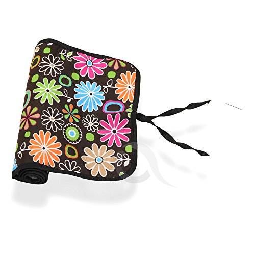 Roll n Go Travel Baby Changing Mat (Dark Accento Flowers)