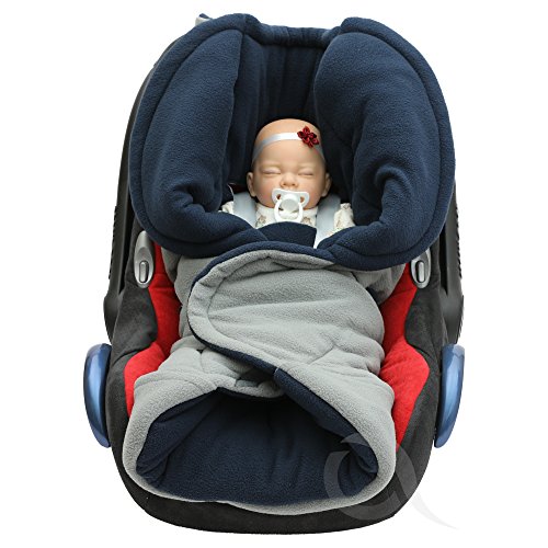 Cozy Polar Fleece Car Seat Cocoon Wrap - Navy