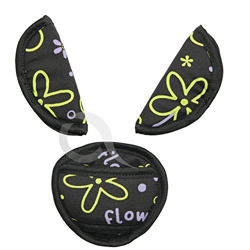 Oval Comfort Olobaby Belt Pads (Dark Green Flowers)