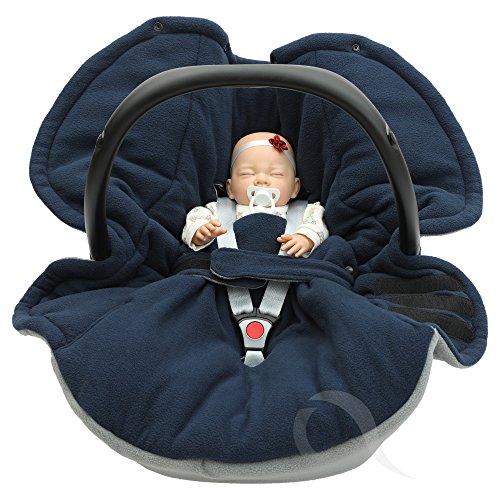 Cozy Polar Fleece Car Seat Cocoon Wrap - Navy