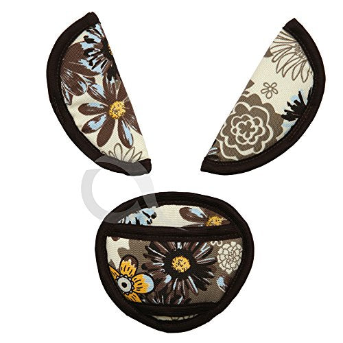 Oval Comfort Olobaby Belt Pads (Brown Flowers)