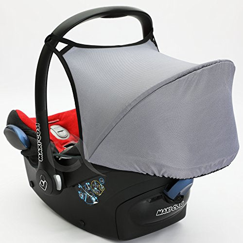 Hood fits Maxi COSI CABRIOFIX Showerproof Sunshade Canopy (Grey)