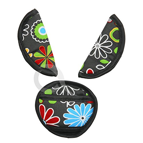 Oval Comfort Olobaby Belt Pads (Crimson Blooms)