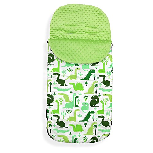 Premium Stroller Luxury Footmuff (Green Dino)