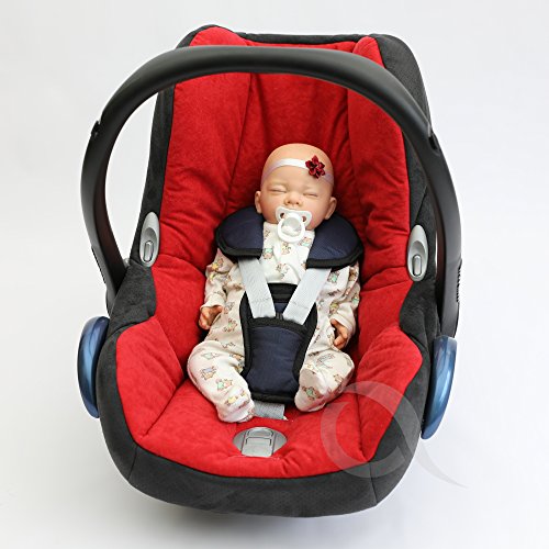 BELTS PADS SHOULDER STRAP AND CROTCH COVER fits MAXI COSI Cabriofix Cabrio car seat (P067-red)