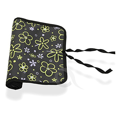 Roll n Go Travel Baby Changing Mat (Green Flowers)