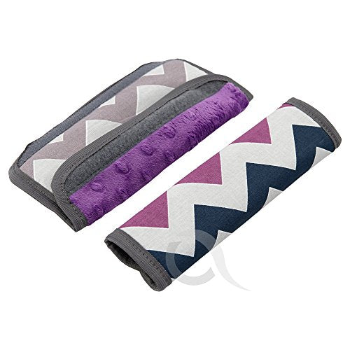 Olobaby Strap Comfort Belt Pads (Purple Zig-Zag)