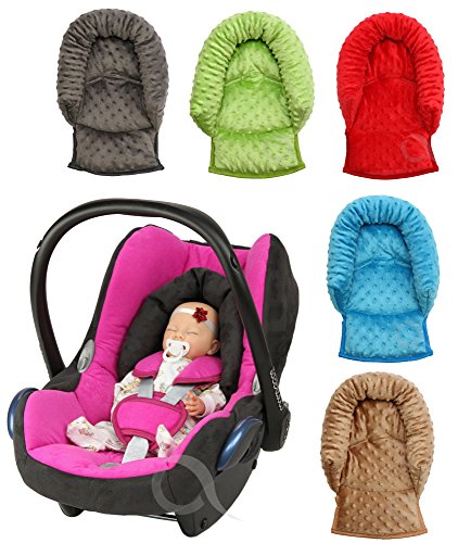 UNIVERSAL Infant Baby Toddler car seat , stroller head support pillow - Soft MINKY/ Fleece