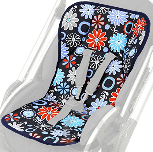 Olobaby Premium Pushchair Liner (Navy Flowers)