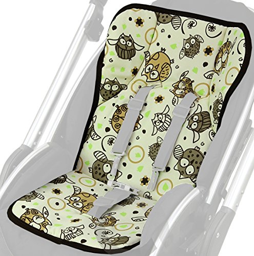 Olobaby Premium Pushchair Liner (Cream Owls)