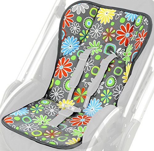 Olobaby Premium Pushchair Liner (Multi-Colour Flowers)